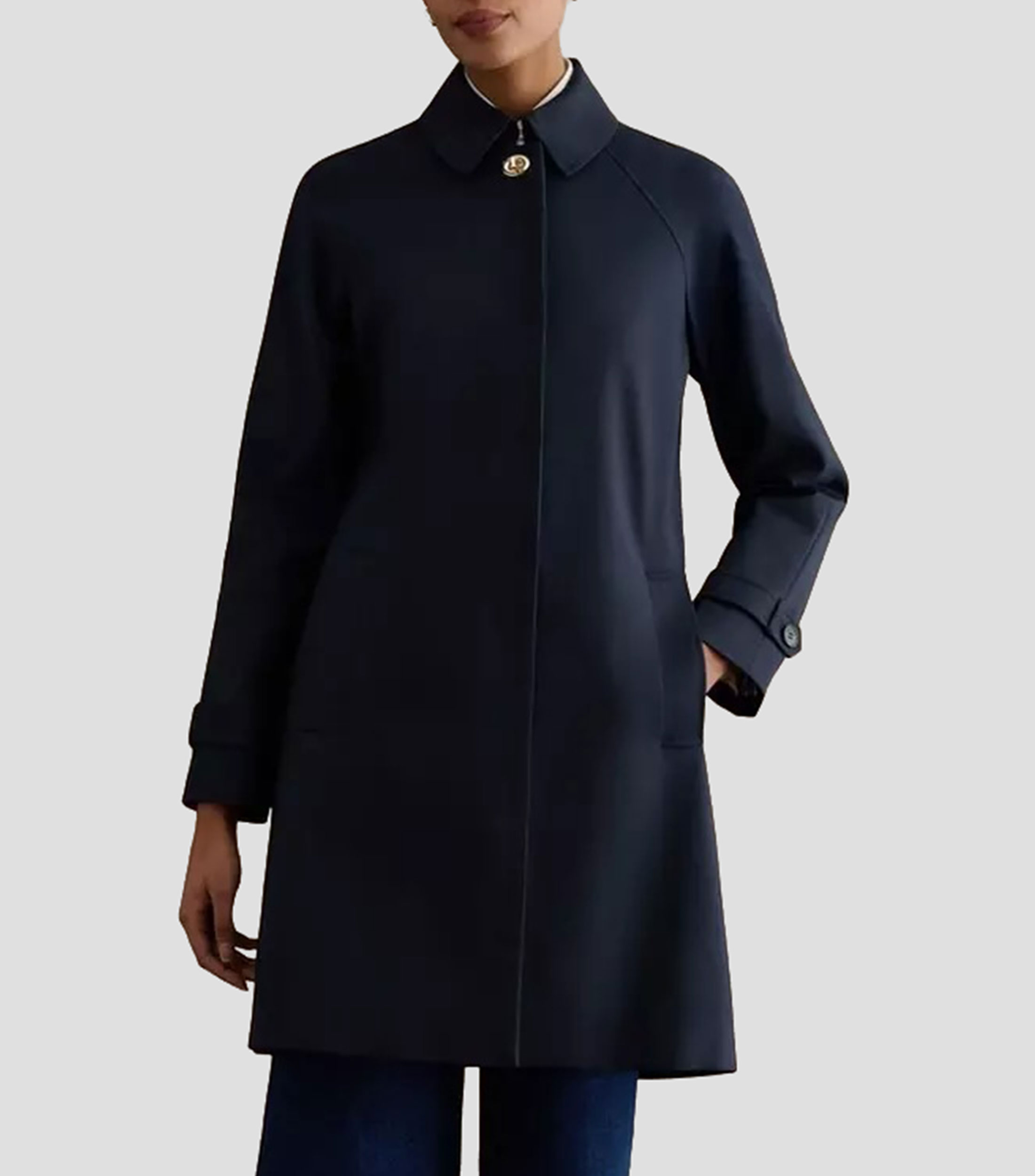 Gabardina con botonatura Mujer